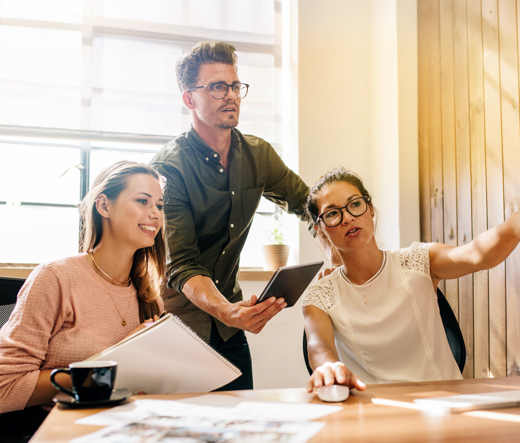 Employees Reviewing Work