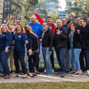 Group Shot of Employees Outside