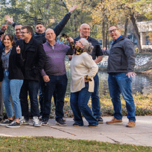 Group Shot of Employees Outside
